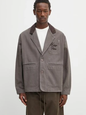 Kenzo kurtka bawełniana Chainstitch Workwear kolor brązowy przejściowa FF65VE2349GU