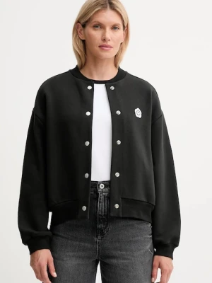 Kenzo kurtka bomber kolor czarny przejściowa oversize FF62BL5514MK