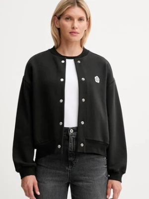 Kenzo kurtka bomber kolor czarny przejściowa oversize FF62BL5514MK
