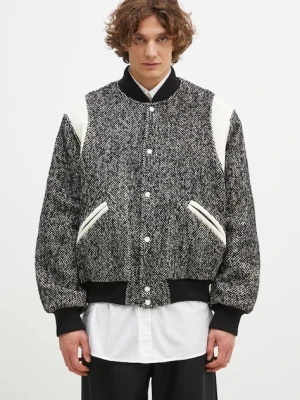 Kenzo kurtka bomber z domieszką wełny Wool Varsity Jacket kolor czarny zimowa oversize FE65BL1489OX.99
