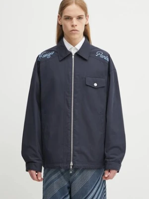 Kenzo kurtka Chainstitch Coach kolor granatowy przejściowa FF65BL0659OI