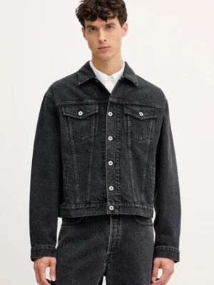 Kenzo kurtka jeansowa kolor czarny przejściowa FF65DV3026C4