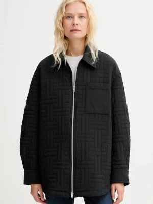 Kenzo kurtka kolor czarny przejściowa oversize FF62BL2399NN