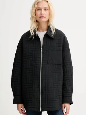 Kenzo kurtka kolor czarny przejściowa oversize FF62BL2399NN