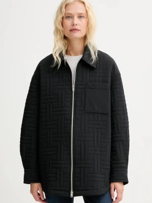 Kenzo kurtka kolor czarny przejściowa oversize FF62BL2399NN