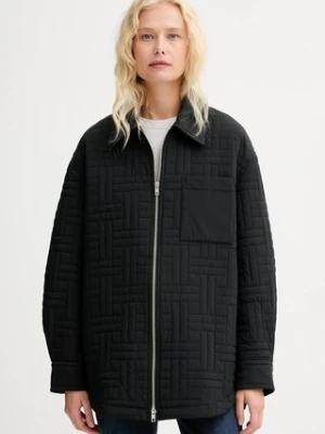 Kenzo kurtka kolor czarny przejściowa oversize FF62BL2399NN