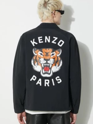 Kenzo kurtka Lucky Tiger Padded Coach męska kolor czarny przejściowa FE55BL0629NG.99