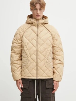 Kenzo kurtka puchowa Weave Light Weight Down kolor beżowy zimowa FF65OU1459NA