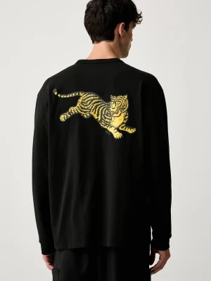 Kenzo longsleeve męski bawełniany czarny