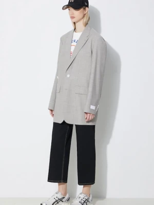 Kenzo marynarka wełniana Solid Kimono Blazer