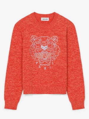 Kenzo Melanżowy sweter z tygrysem