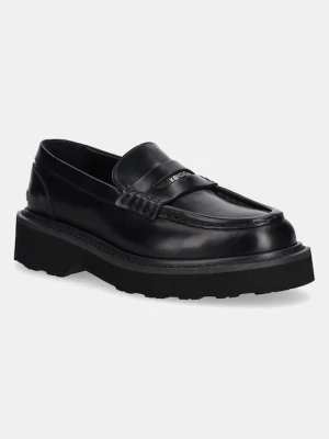 Kenzo mokasyny skórzane Loafer damskie kolor czarny na płaskim obcasie FF52LO110L52.99