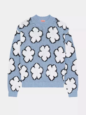 Kenzo Niebieski sweter Boke Flower