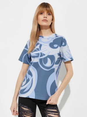 Kenzo Niebieski t-shirt z grafiką