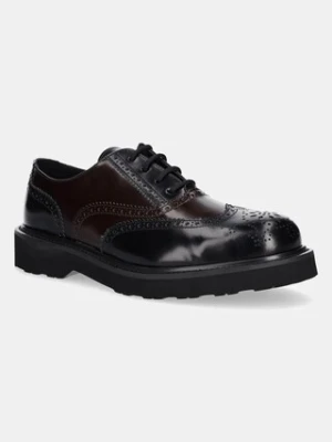 Kenzo półbuty skórzane Ukio Brogue męskie kolor czarny FF65DB114L52.91