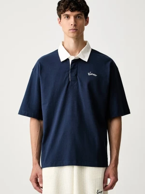 Kenzo polo męskie bawełniane granatowy