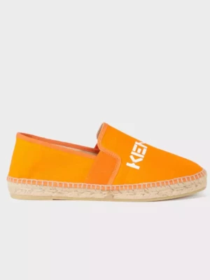 Kenzo Pomarańczowe espadryle z logo rozmiar