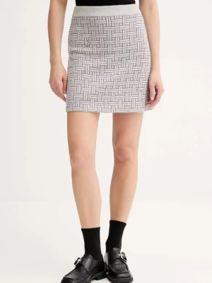 Kenzo spódnica z dodatkiem wełny kolor szary mini prosta FF62JU6013CQ