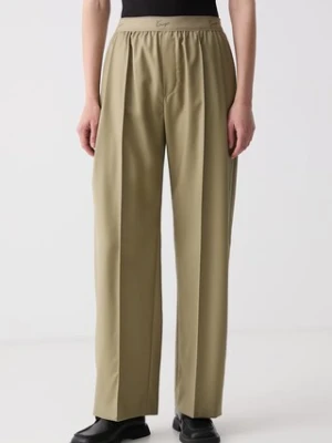 Kenzo spodnie wide leg wełniane damskie