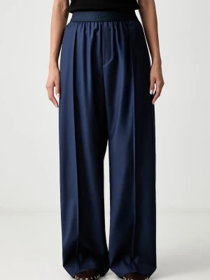 Kenzo spodnie wide leg wełniane damskie