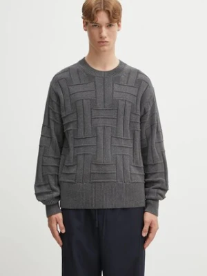 Kenzo sweter bawełniany Gots Kenzo Weave Jumper męski kolor szary FF55PU7083CB
