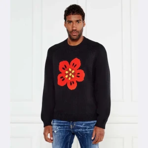 Kenzo Sweter BOKE FLOWER | Relaxed fit | z dodatkiem wełny