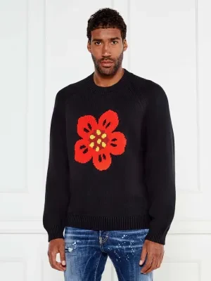 Kenzo Sweter BOKE FLOWER | Relaxed fit | z dodatkiem wełny