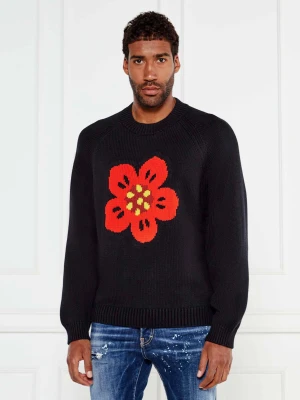 Kenzo Sweter BOKE FLOWER | Relaxed fit | z dodatkiem wełny