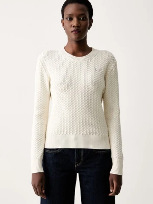 Kenzo sweter damski z wełną beżowy