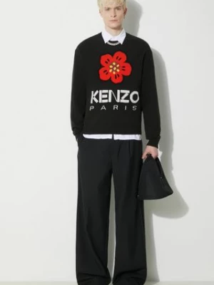 Kenzo sweter wełniany Boke Flower Jumper męski kolor czarny  FD65PU4273LD.99J