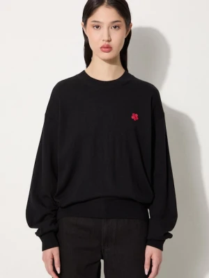 Kenzo sweter wełniany Rws Boke Crest Jumper damski kolor czarny lekki FE62PU4893LB.99J