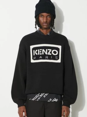 Kenzo sweter z domieszką wełny Bicolor Kenzo Paris Jumper męski kolor czarny  FD55PU3833LA.99