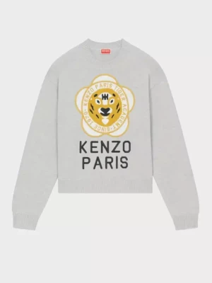 Kenzo Szary sweter z logo