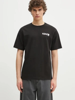 Kenzo t-shirt bawełniany Boke Flower 2.0 męski kolor czarny z nadrukiem FF55TS4894SG.99J