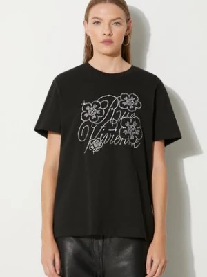 Kenzo t-shirt bawełniany Constellation Emb damski kolor czarny FE62TS1434SG.99J