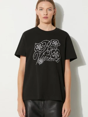 Kenzo t-shirt bawełniany Constellation Emb damski kolor czarny FE62TS1434SG.99J