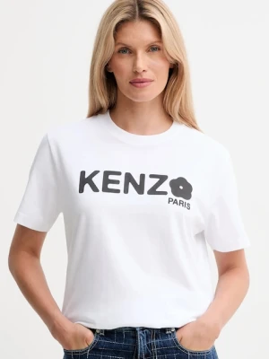 Kenzo t-shirt bawełniany damski kolor biały FF52TS1574SO