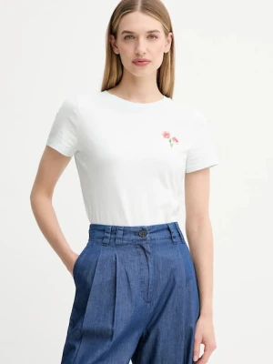 Kenzo t-shirt bawełniany damski kolor turkusowy FF62TS2564SO