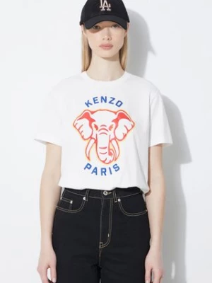 Kenzo t-shirt bawełniany Elephant Loose T-Shirt damski kolor biały FE52TS1144SO.02