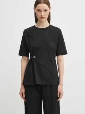 Kenzo t-shirt bawełniany Gots Drap Detail Loose damski kolor czarny FF62TS3514SG