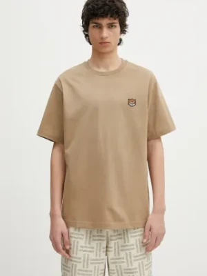 Kenzo t-shirt bawełniany Happy Tiger męski kolor zielony gładki FF55TS5274SG.10