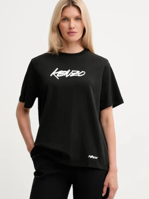 Kenzo t-shirt bawełniany Kenzo x Futura damski kolor czarny FF62TS5544SG