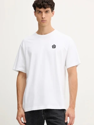 Kenzo t-shirt bawełniany męski kolor biały gładki FF55TS2004SG