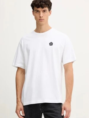 Kenzo t-shirt bawełniany męski kolor biały gładki FF55TS2004SG