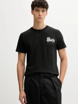 Kenzo t-shirt bawełniany męski kolor czarny z aplikacją FF65TS1524SI