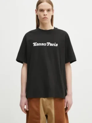 Kenzo t-shirt bawełniany x Verdy kolor czarny z nadrukiem FF58TS4814SG.99J