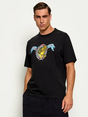 Kenzo T-shirt Jumping Tiger | Loose fit czarny