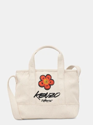 Kenzo torba bawełniana kolor beżowy FF68SA910F36