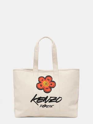 Kenzo torba bawełniana kolor beżowy FF68SA911F36