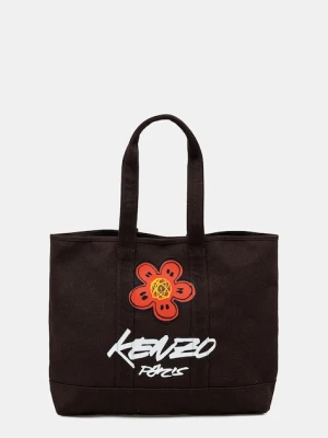 Kenzo torba bawełniana kolor brązowy FF68SA911F36